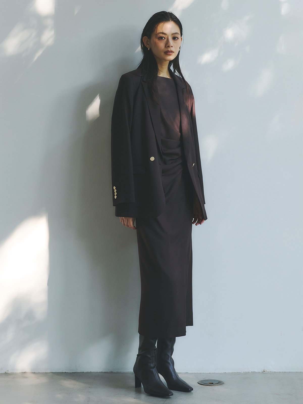 anuans｜アシメタックナローワンピース | Rakuten Fashion(楽天
