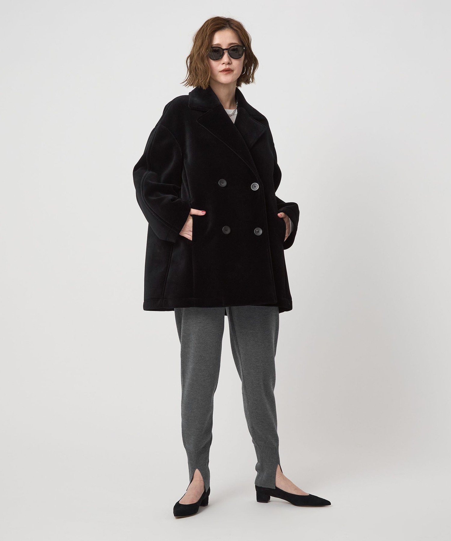 ＜conte＞スリット ニットパンツ ブラック conte パンツ 「conte」スリット ニットパンツ レディース : ZOZOTOWN