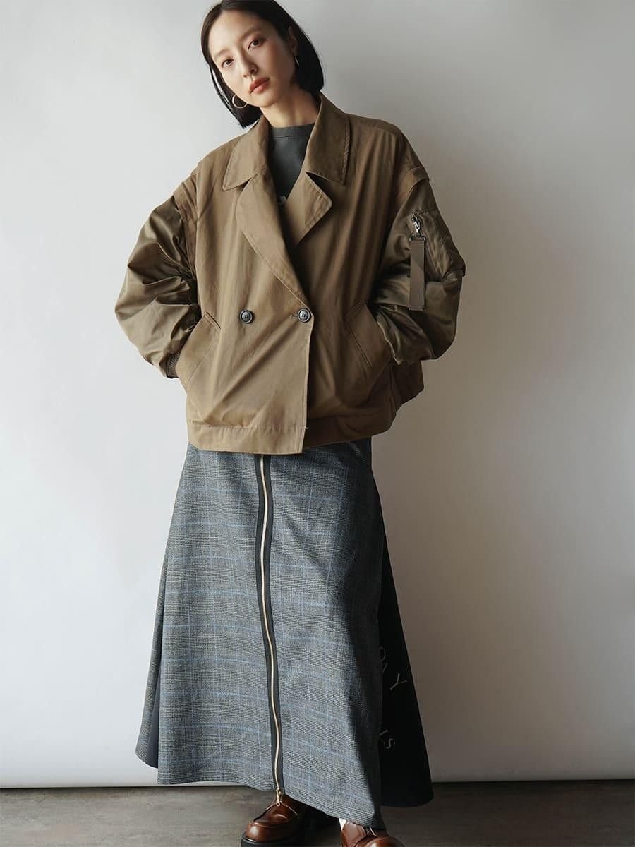 LASUD｜MA-1スリーブビッグカラージャケット | Rakuten Fashion(楽天