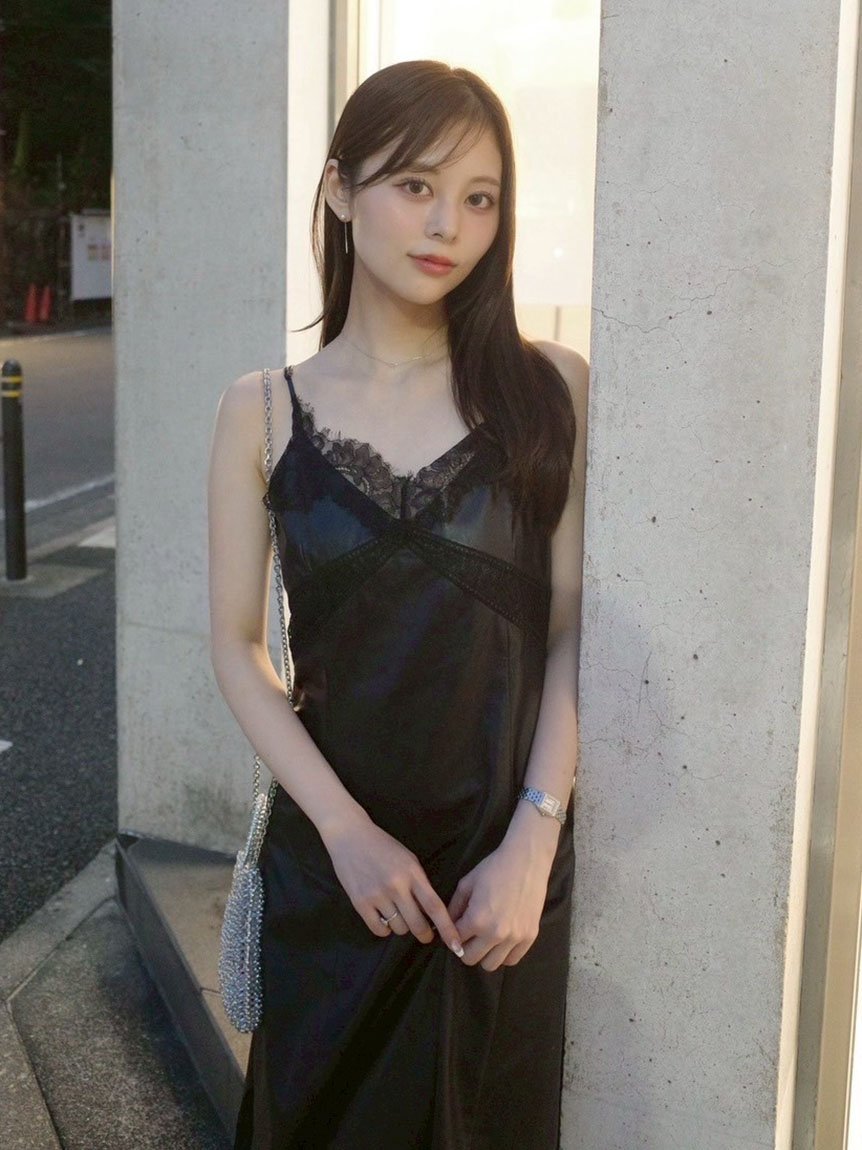 FRAY I.D｜レーストリムスリップワンピース | Rakuten Fashion(楽天