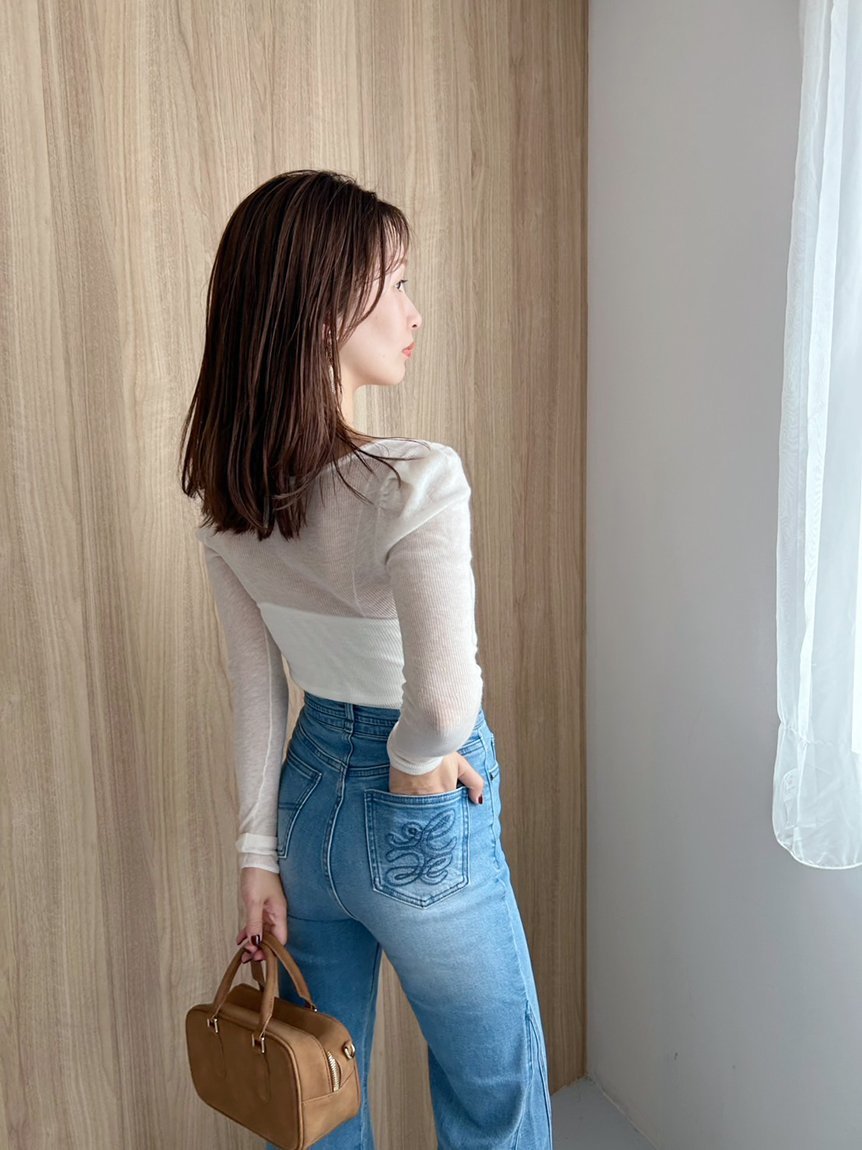 SNIDEL｜【Chacott】シアーリブニット | Rakuten Fashion(楽天