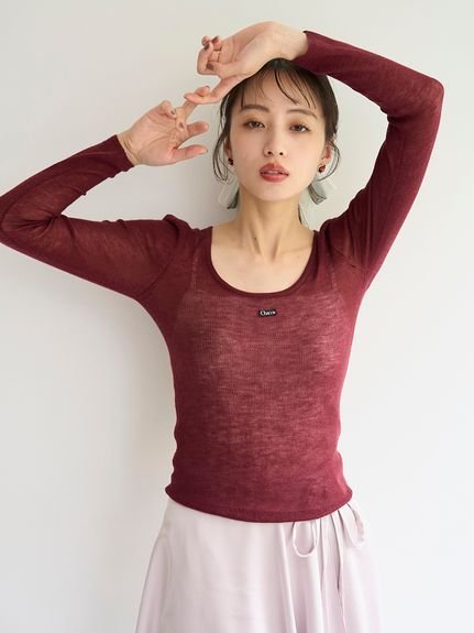 SNIDEL｜【Chacott】シアーリブニット | Rakuten Fashion(楽天