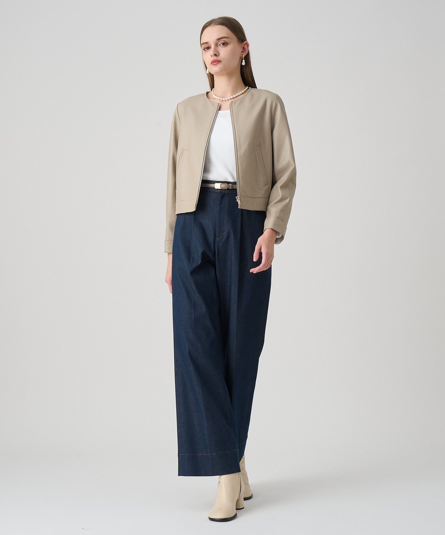 ANAYI｜ラムレザーファスナーブルゾン | Rakuten Fashion(楽天