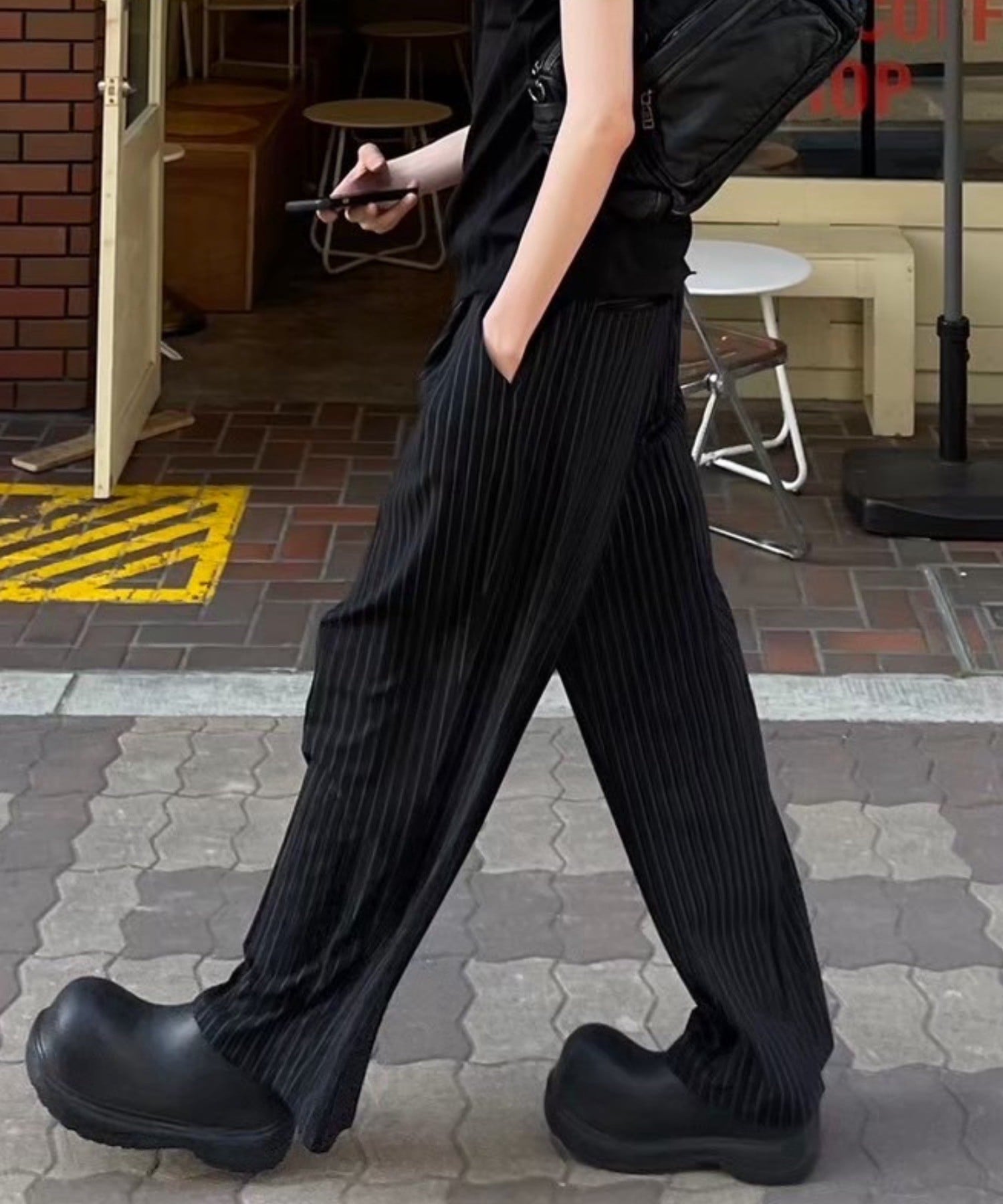 Never mind the XU / Chikashitsu+｜【Chikashitsu +】stripe tuck