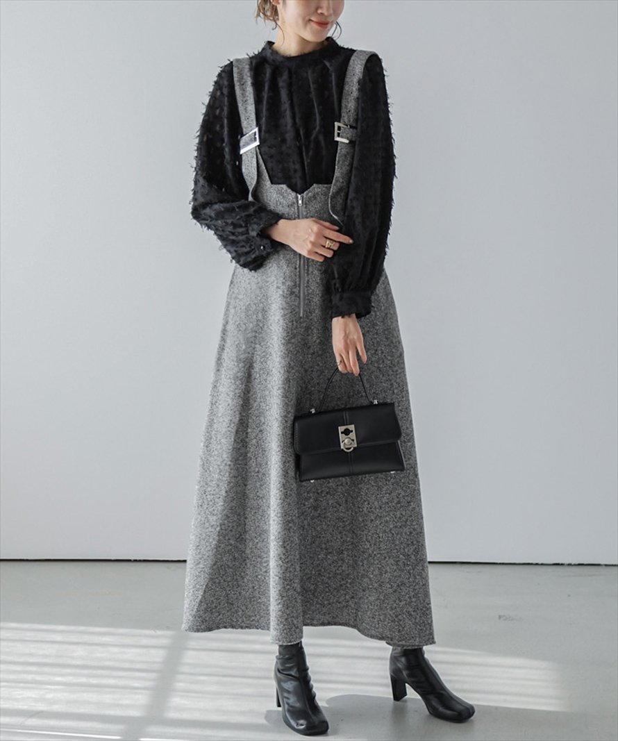 Lajour｜ツイード調ジャンパースカート | Rakuten Fashion(楽天