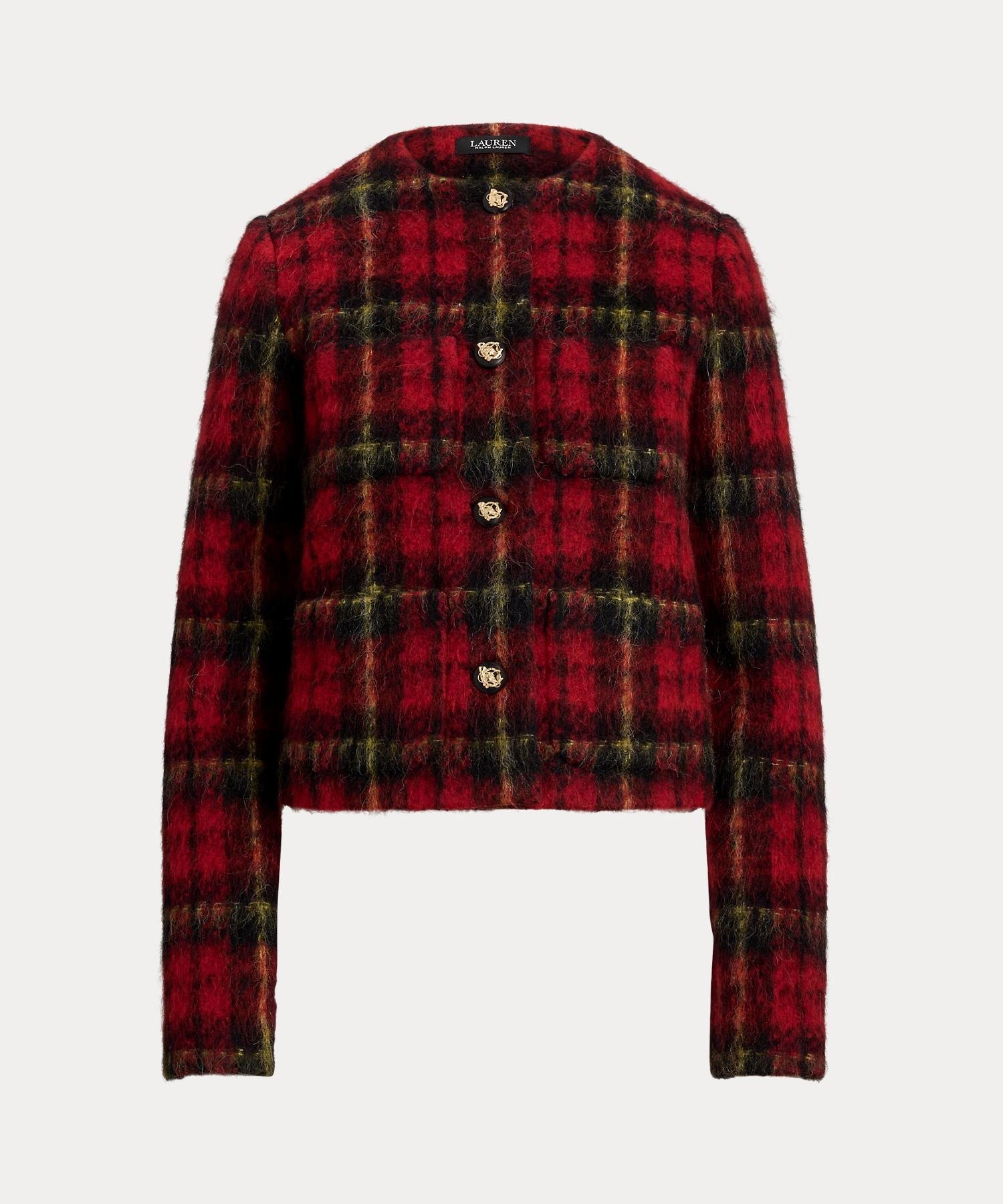 RALPH LAUREN｜チェック モヘア クロップド ジャケット | Rakuten