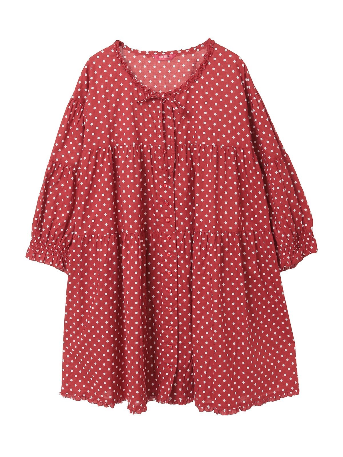 PINK HOUSE｜水玉プリントチュニックブラウス | Rakuten Fashion(楽天
