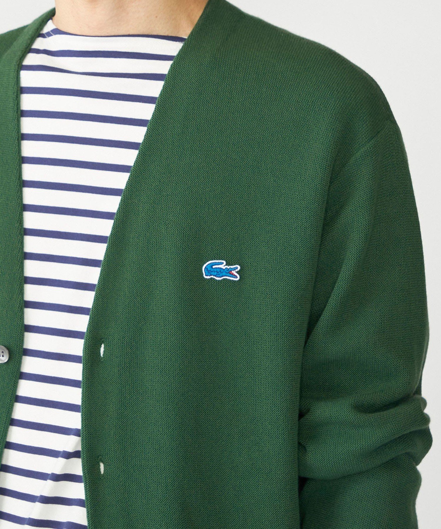 SHIPS｜【SHIPS別注】LACOSTE: コットン/ポリエステル Vネック