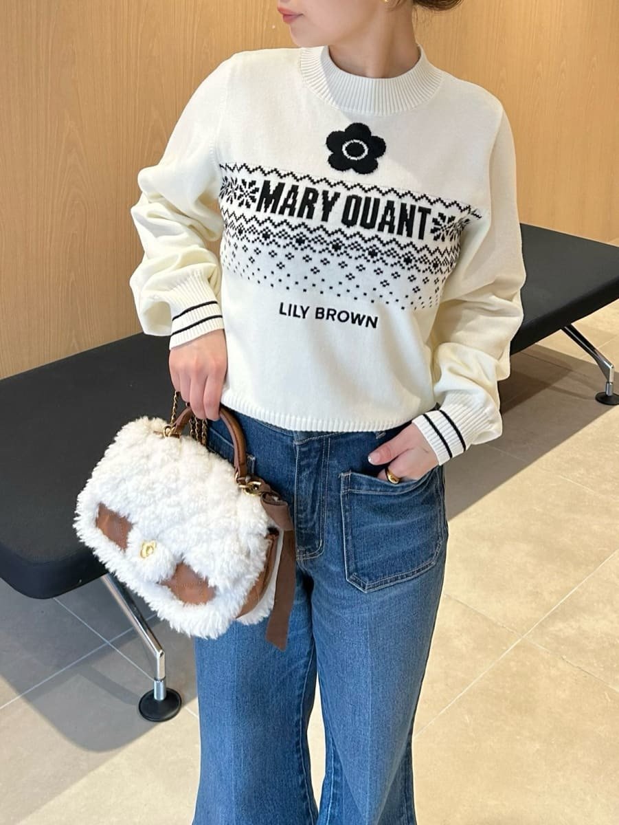 LILY BROWN｜【LILY BROWN×MARY QUANT】ジャガードロゴニットトップス