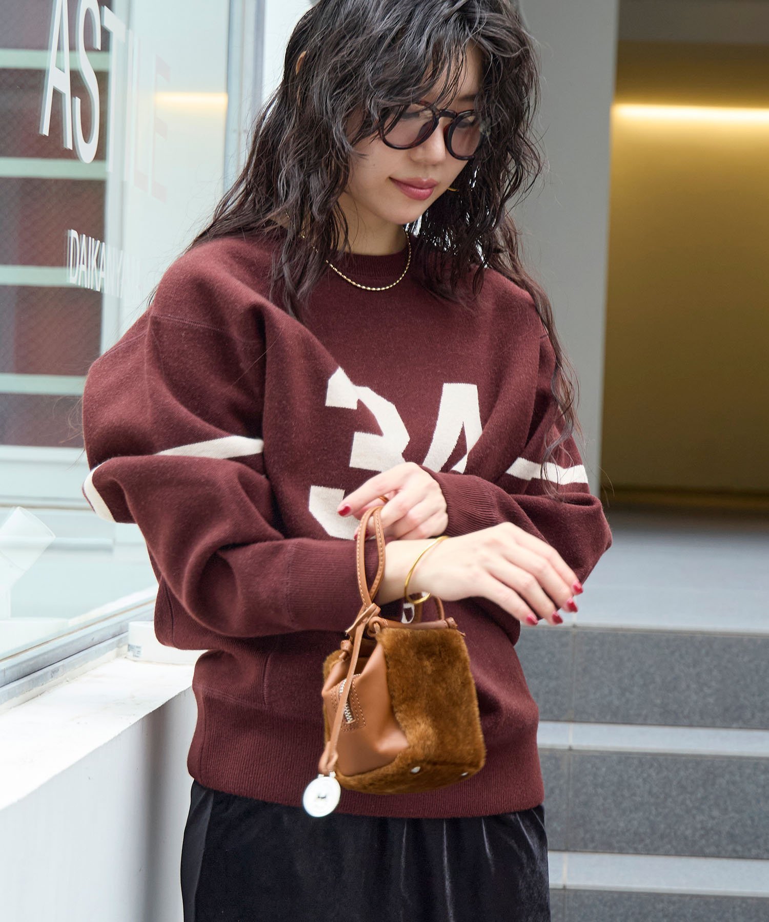 MICA＆DEAL｜【MARCO MASI】キューブミニムートンバッグ-MINI CAMEL