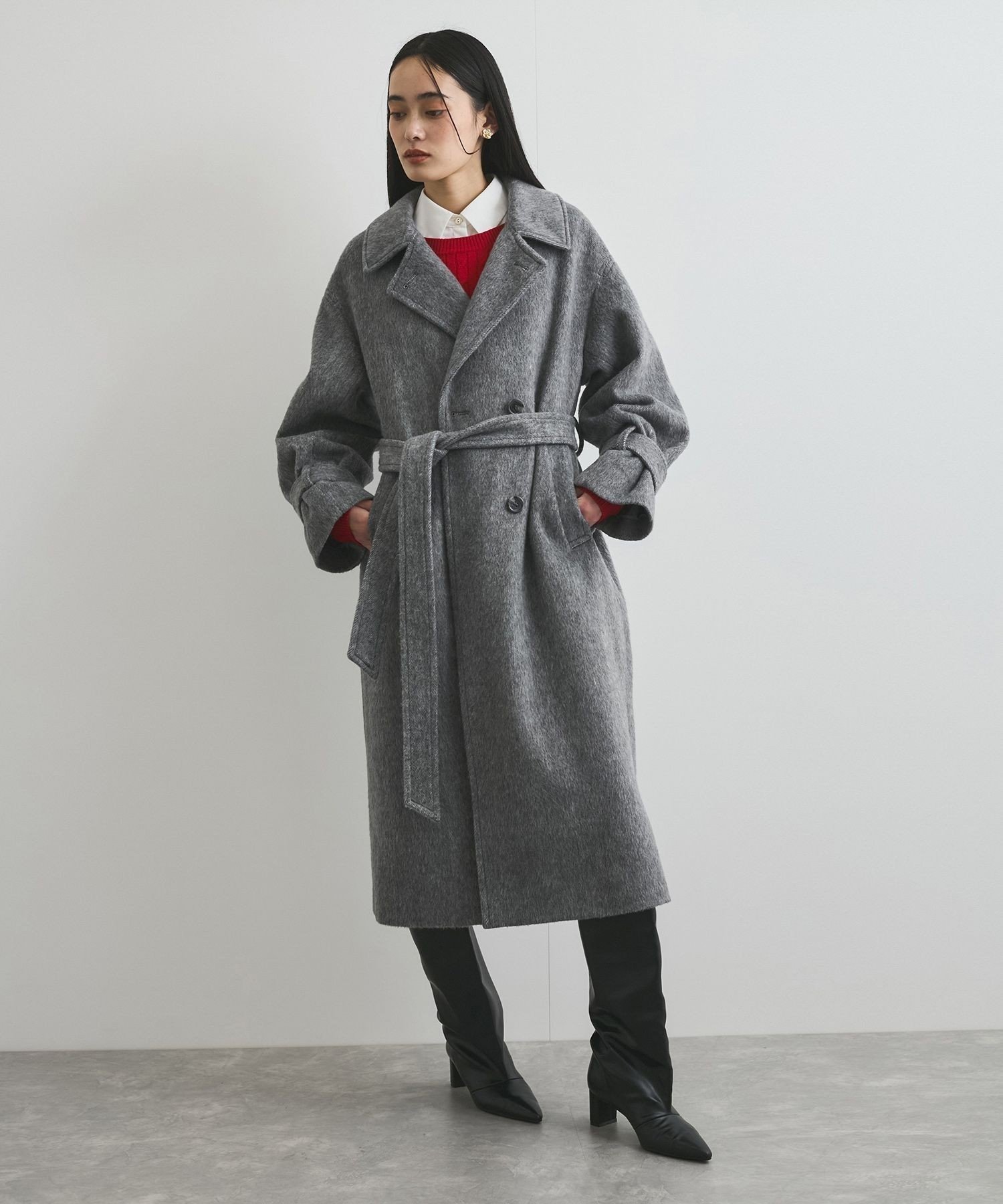 VIS｜【2WAY】シャギーロングコート | Rakuten Fashion(楽天