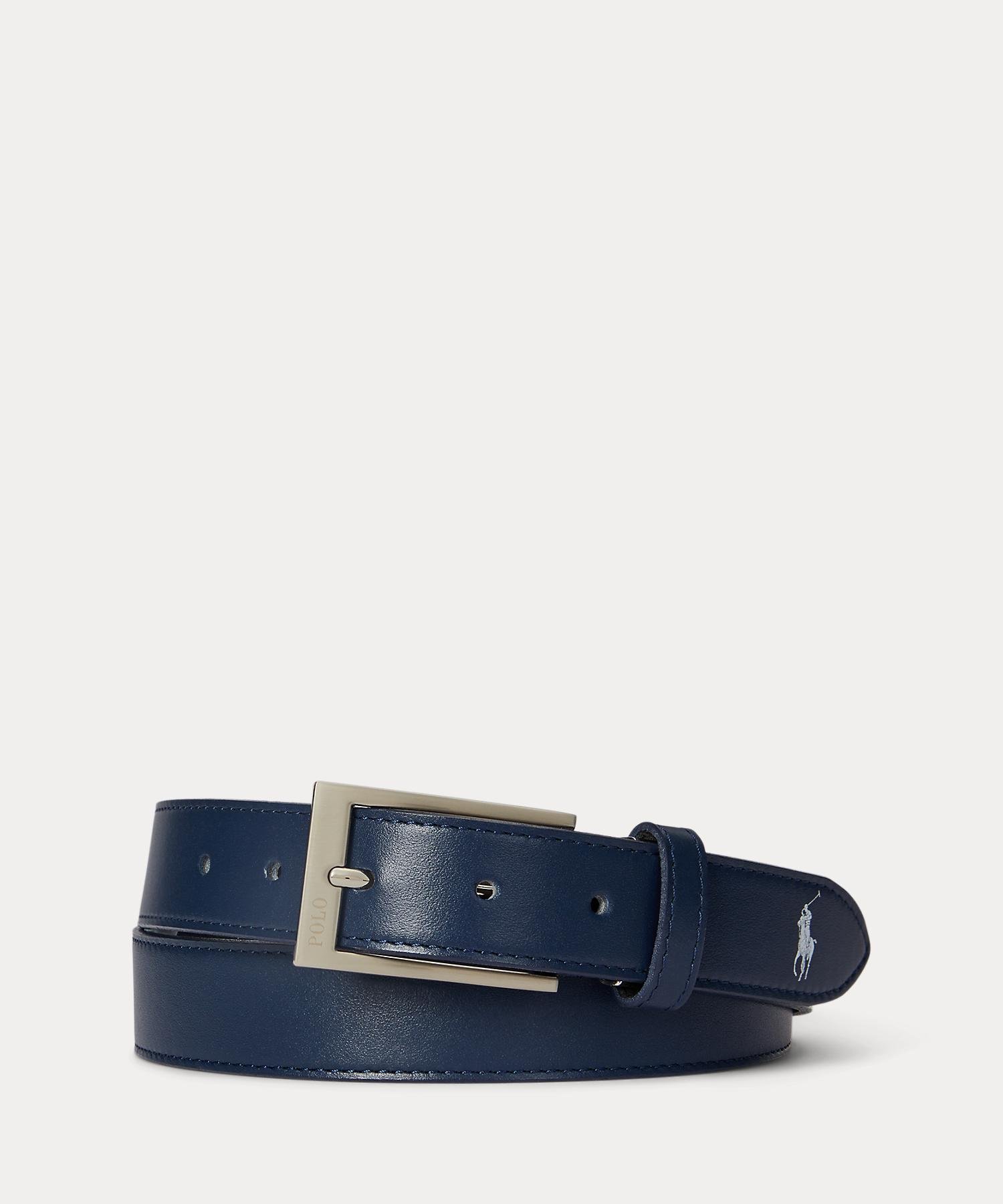 RALPH LAUREN｜スライドバックル クロコエンボスド レザー ベルト