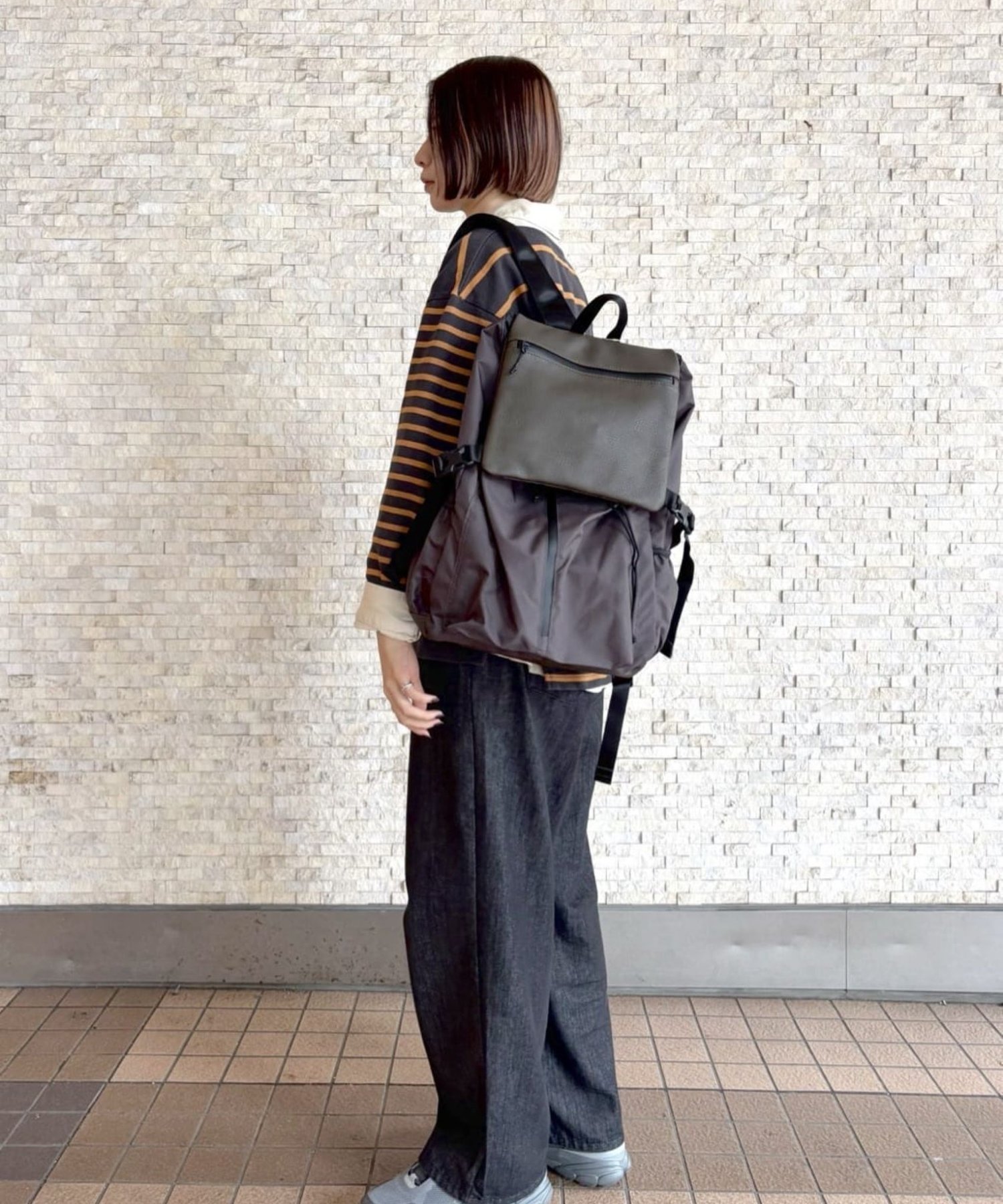 ear PAPILLONNER｜【BURLAPOUTFITTER×ear】レザーコンビライトリュック