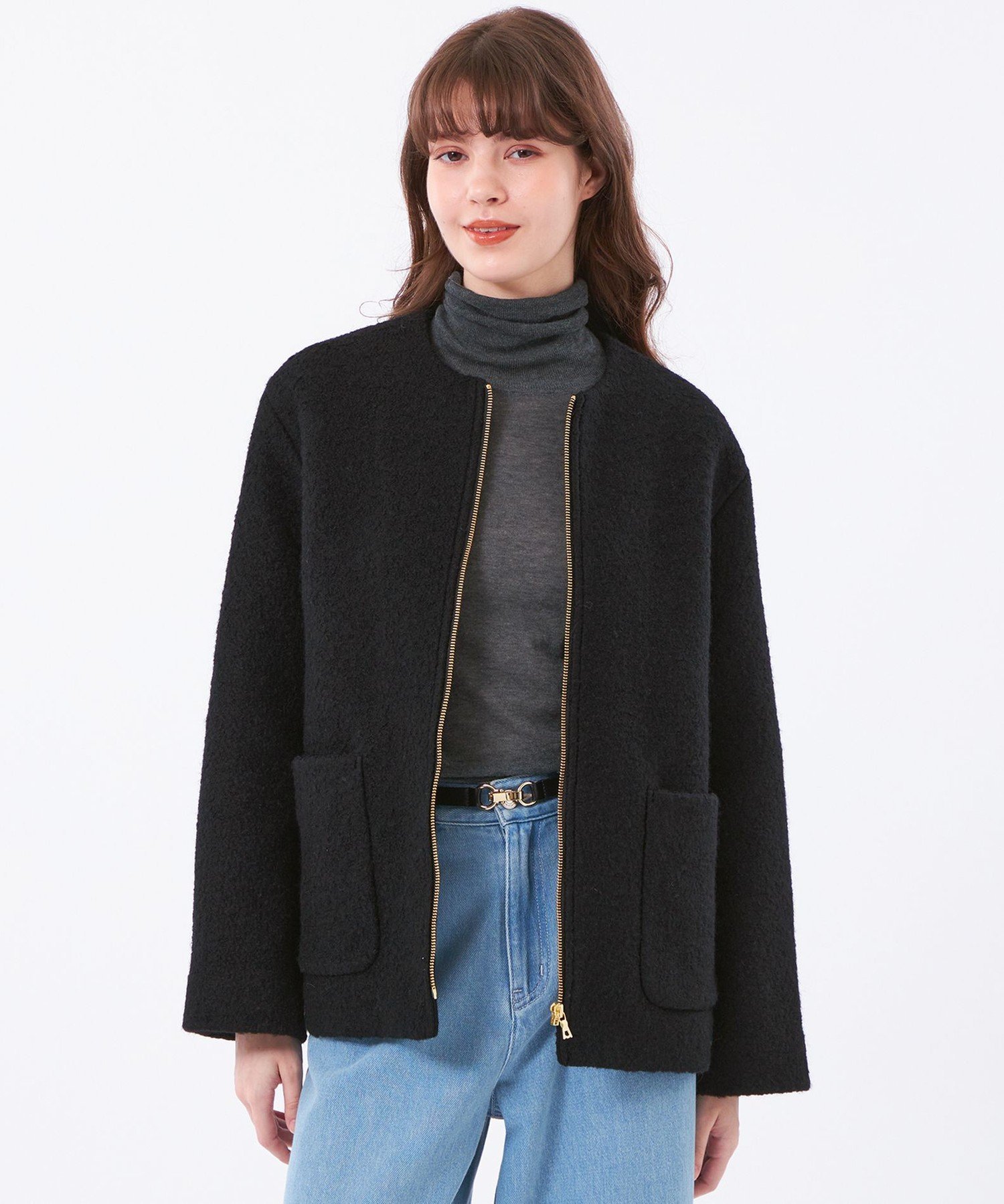MACKINTOSH PHILOSOPHY｜【WEB&一部店舗限定】ウールパイルノーカラー