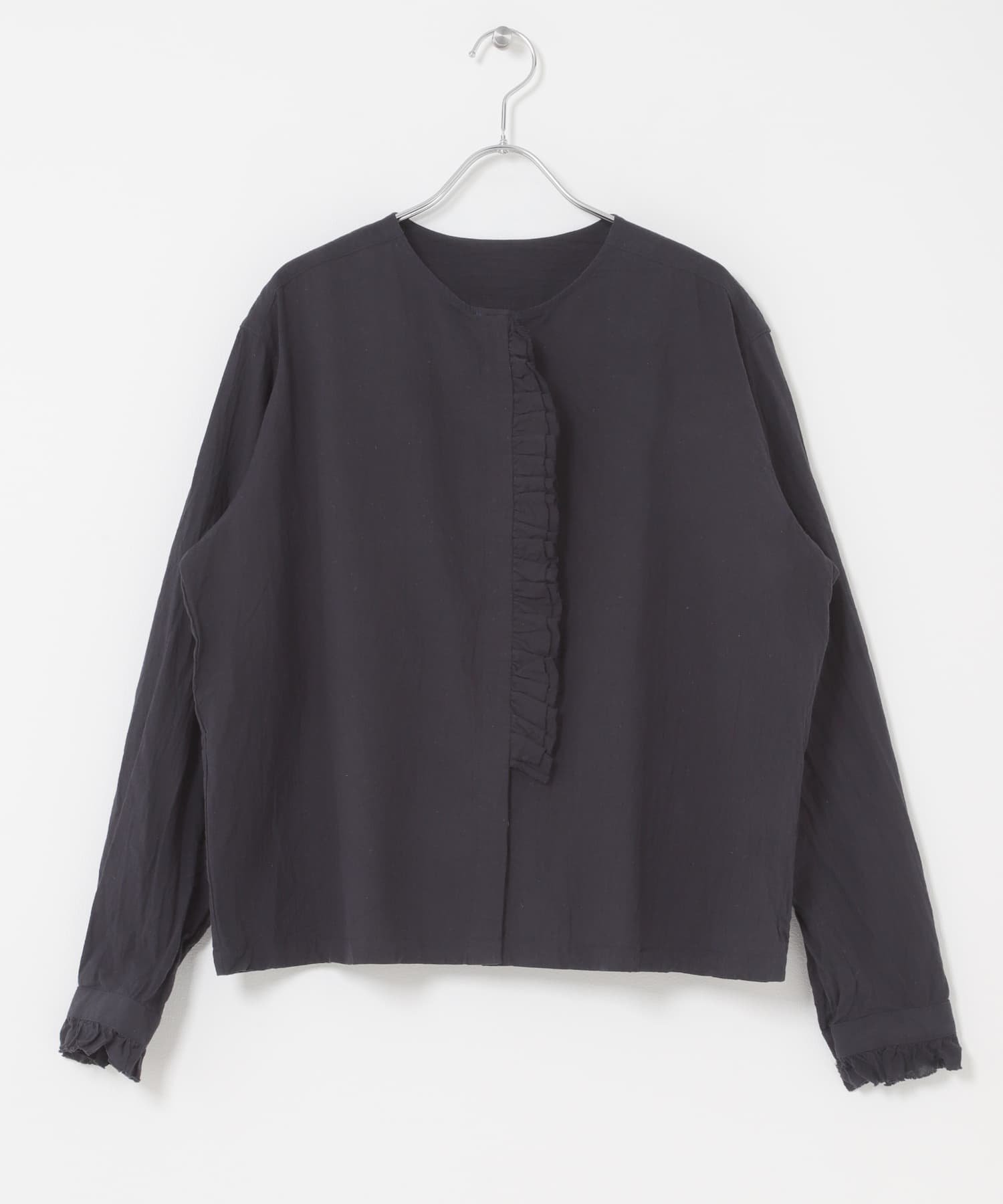 かぐれ｜コットンリネンフリルブラウス | Rakuten Fashion(楽天