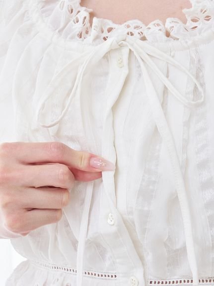 正規品】スナイデル クロップドコットンフリルブラウス✨新作新品✨ WHT