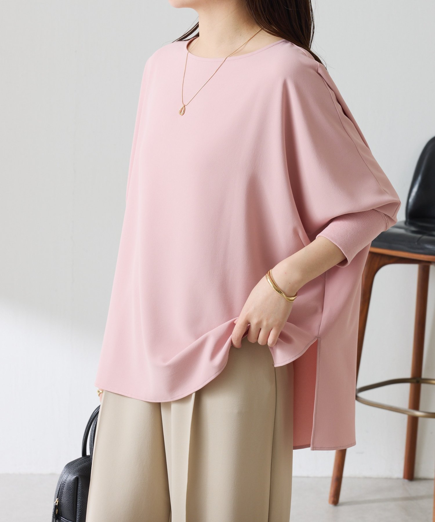 COLLAGE GALLARDAGALANTE｜ジャージ袖リブブラウス | Rakuten Fashion