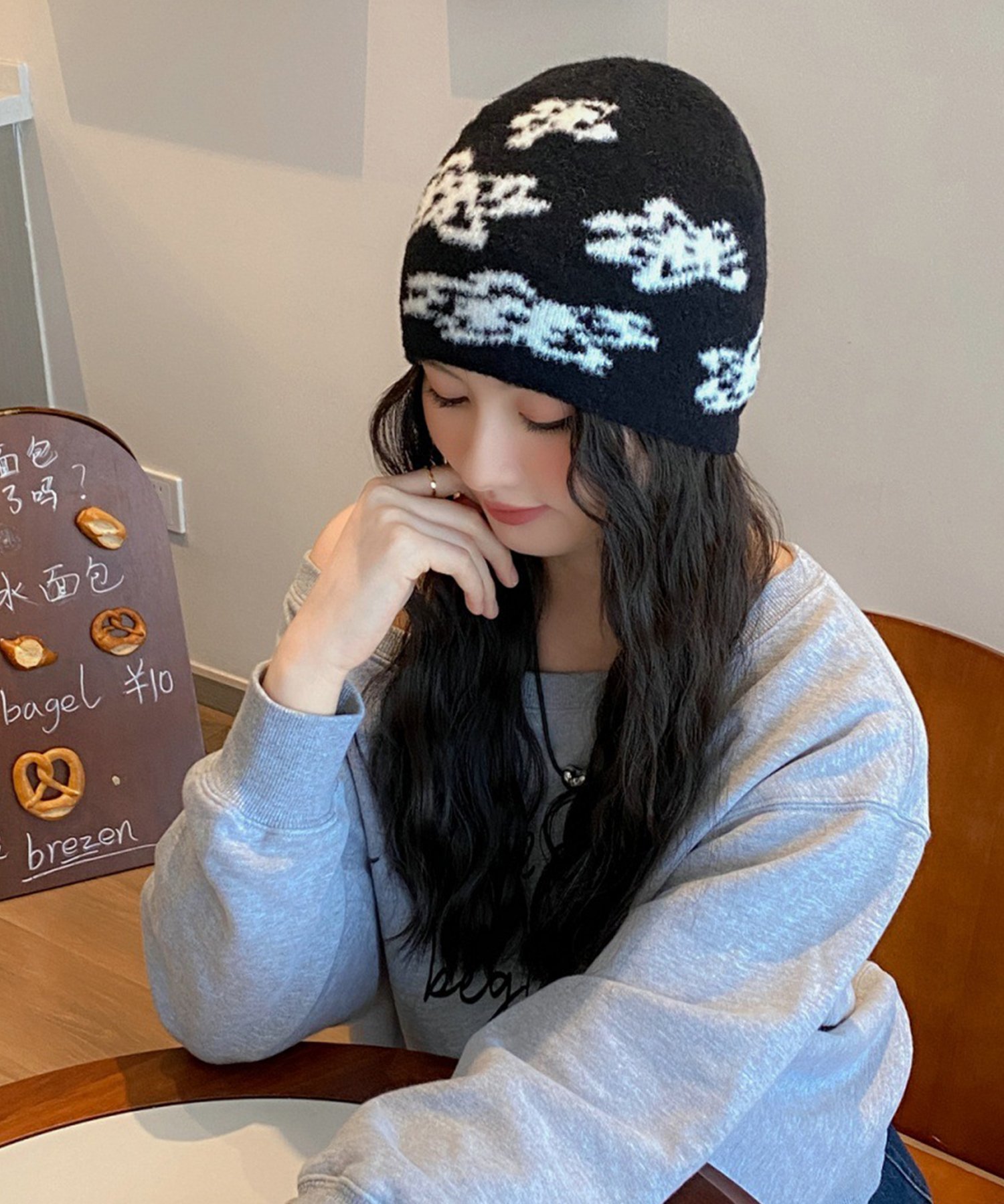 chuclla｜ふわモコ 花柄 ビーニー ニットキャップ cula1322 | Rakuten