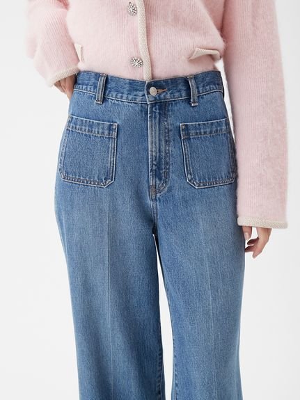 Mila Owen｜パッチポケットデザインシガレットデニムパンツ | Rakuten