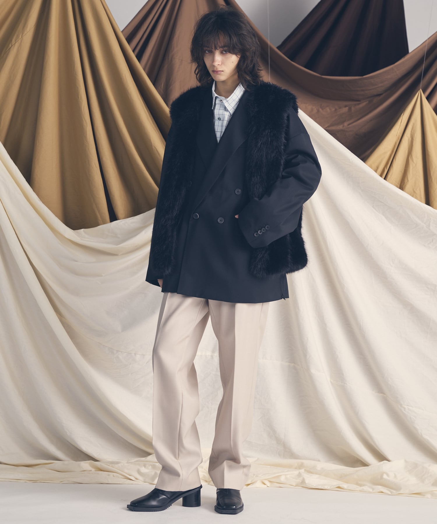 MAISON SPECIAL｜Wool Mix Prime-Over Double Tailored Jacket