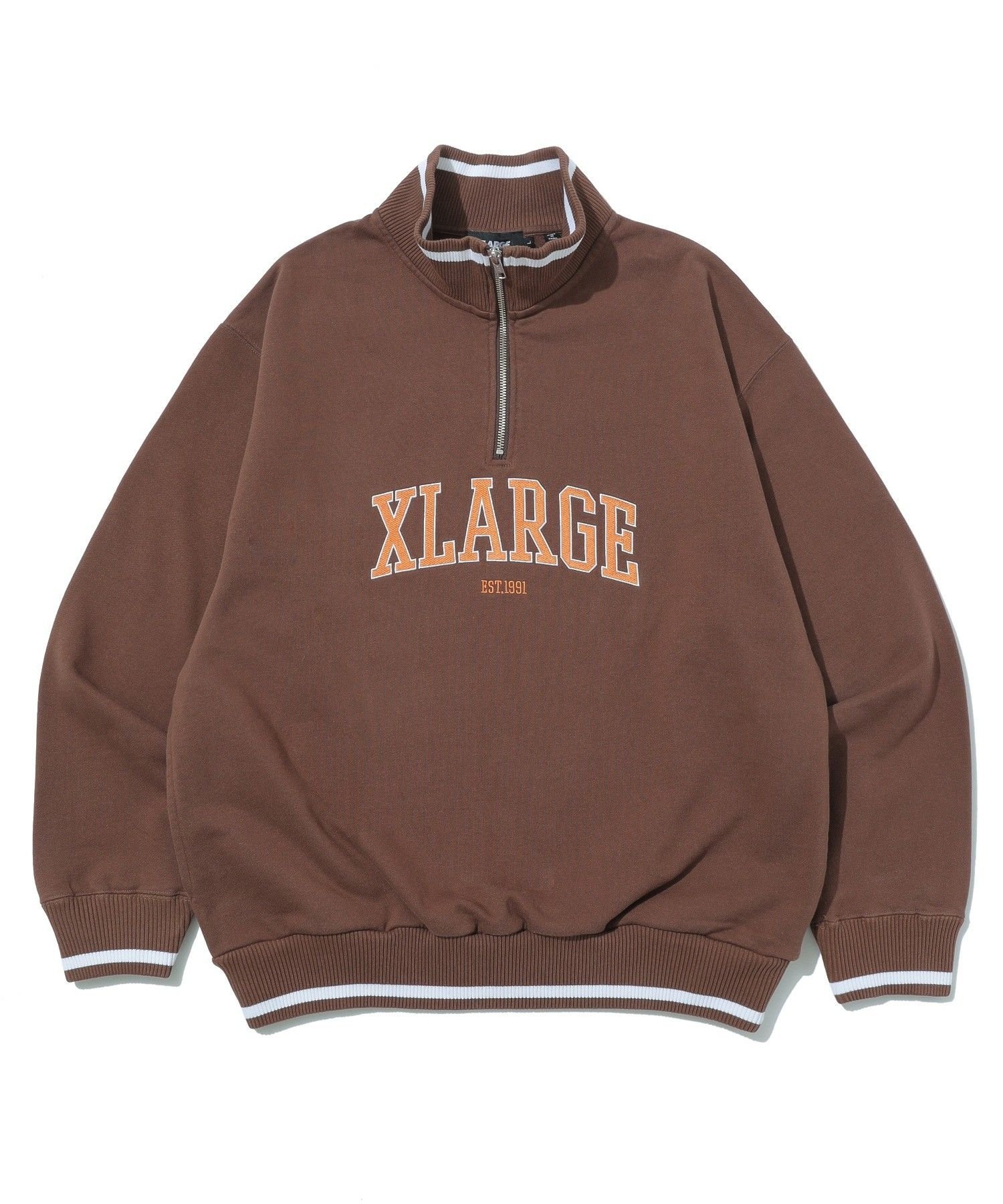 XLARGE｜STRIPED RIB HALF ZIP SWEATSHIRT | Rakuten Fashion(楽天