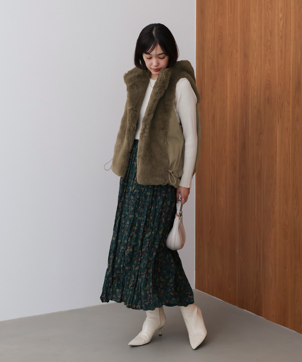 Bab / Bou Jeloud｜異素材MIXダウンファーベスト | Rakuten Fashion