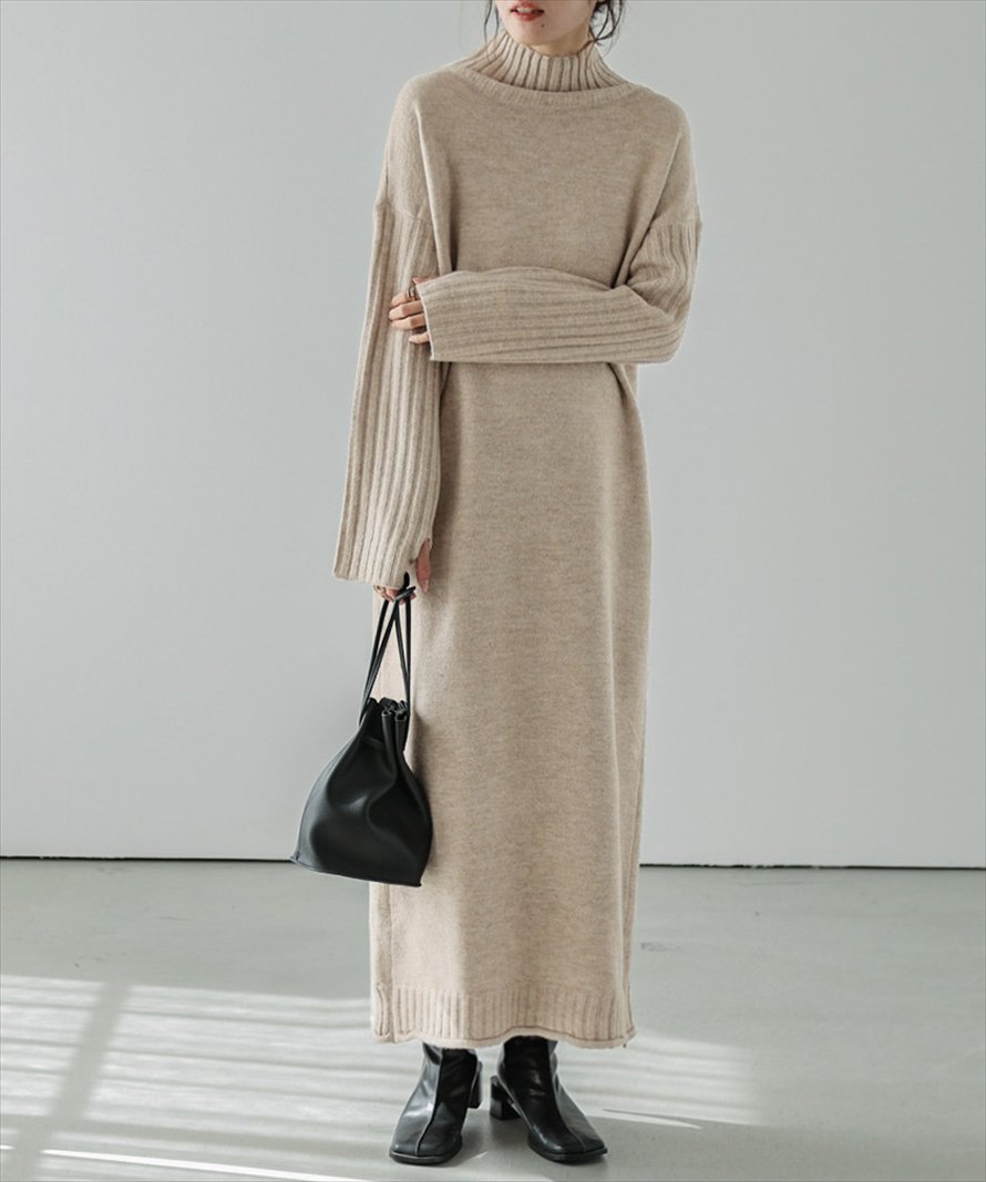 Lajour｜ハイネックニットワンピース | Rakuten Fashion(楽天