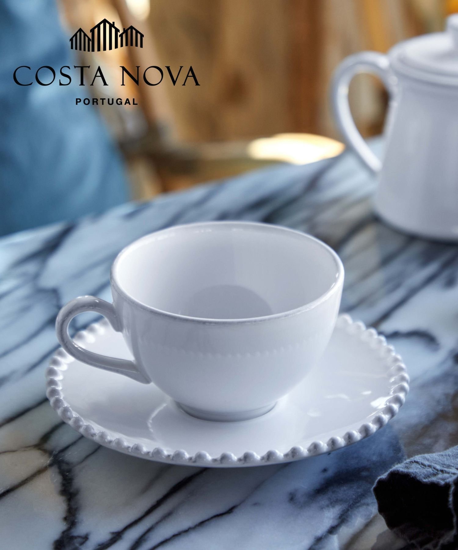 COSTA NOVA｜[公式] コスタ・ノバ ティーカップ&ソーサー 250ml パール