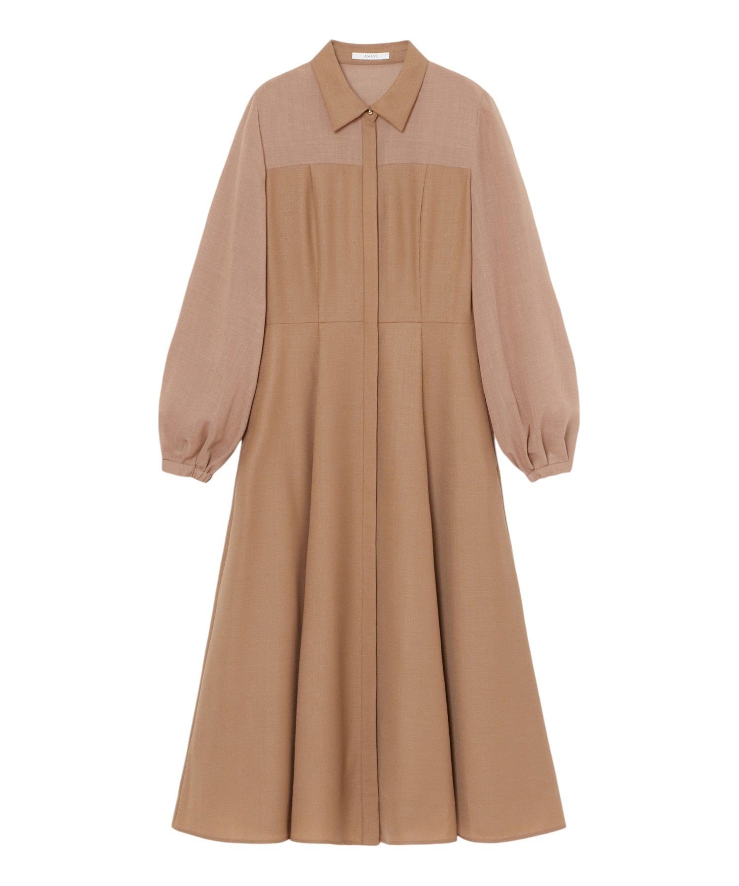 ANAYI｜シアーコンビフレア ワンピース | Rakuten Fashion(楽天