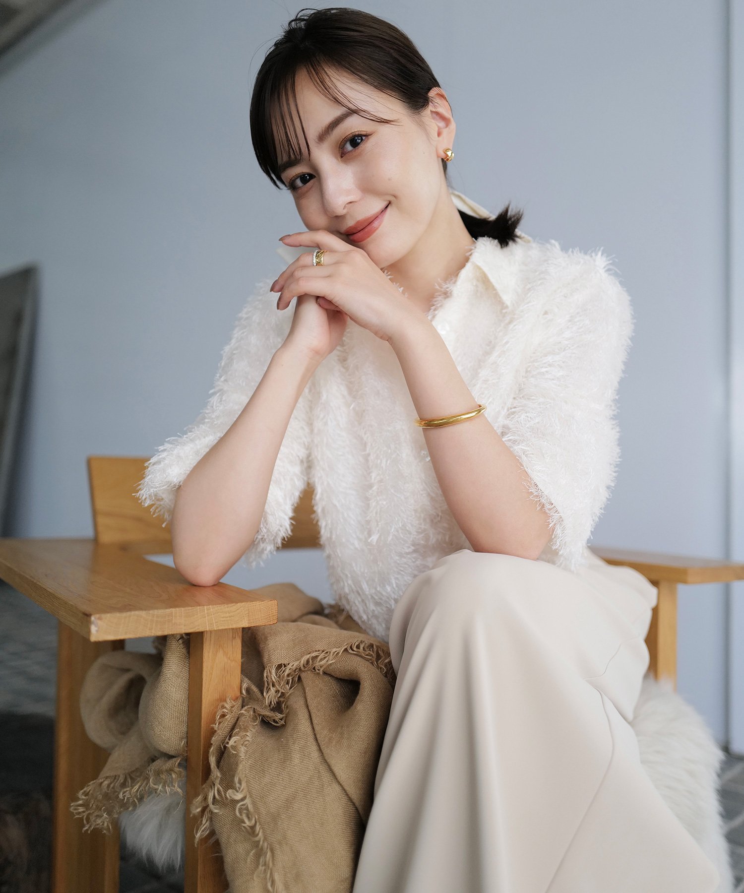 anuans｜シャギージャガードシャツ | Rakuten Fashion(楽天