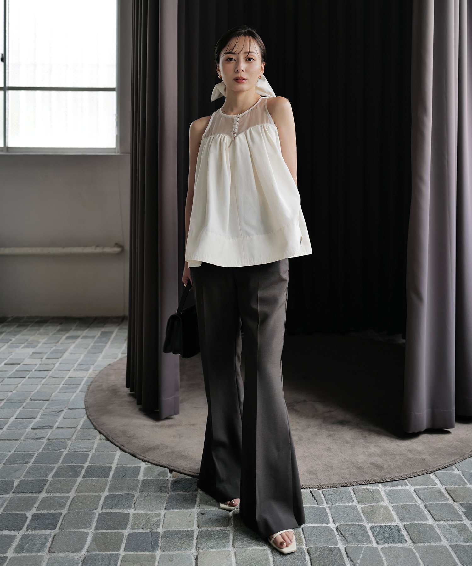 anuans｜スプレッドフレアブラウス | Rakuten Fashion(楽天
