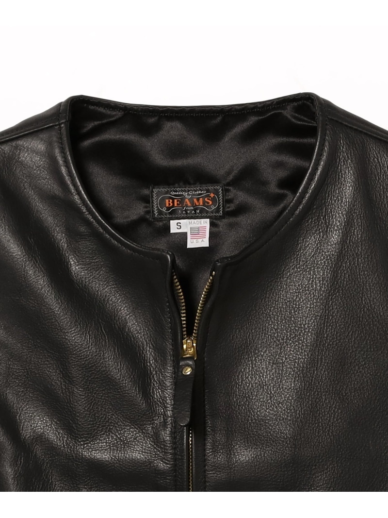 楽天市場】BEAMS PLUS LEATHER VEST ビームス メン トップス ベスト