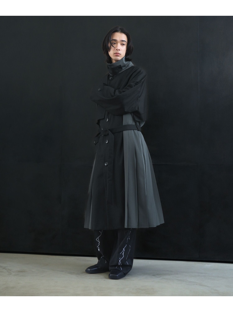 楽天市場】【SALE／47%OFF】HARE サイドプリーツステンカラーコート