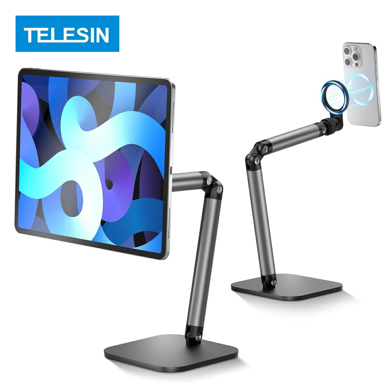 楽天市場】TELESIN° スマートフォン タブレットスタンド マグネット式