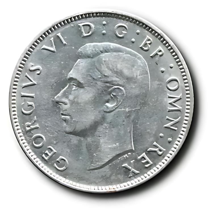楽天市場】1942年 イギリス ジョージ6世 2シリングAU : 世界の紙幣・金