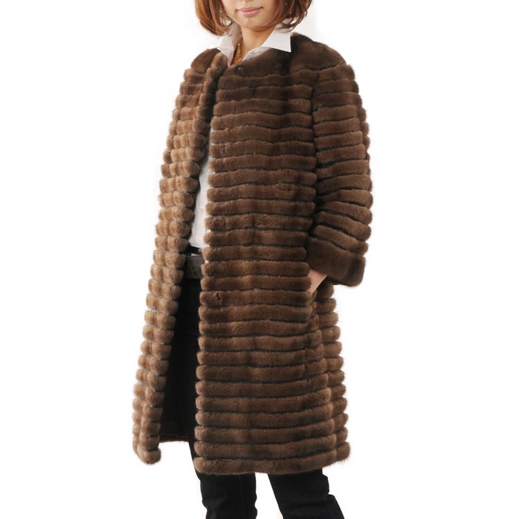 楽天市場】【期間限定価格】KOPENHAGEN FUR ミンク ノーカラーコート