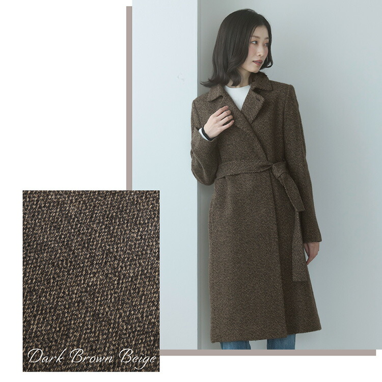 楽天市場】【4h限定20%off】ステンカラーコート ウール混 レディース