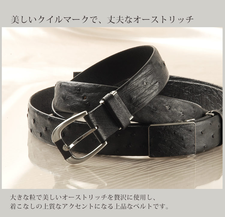 楽天市場】日本製 オーストリッチ メンズ ベルト 張無双 35mm 男性 JRA