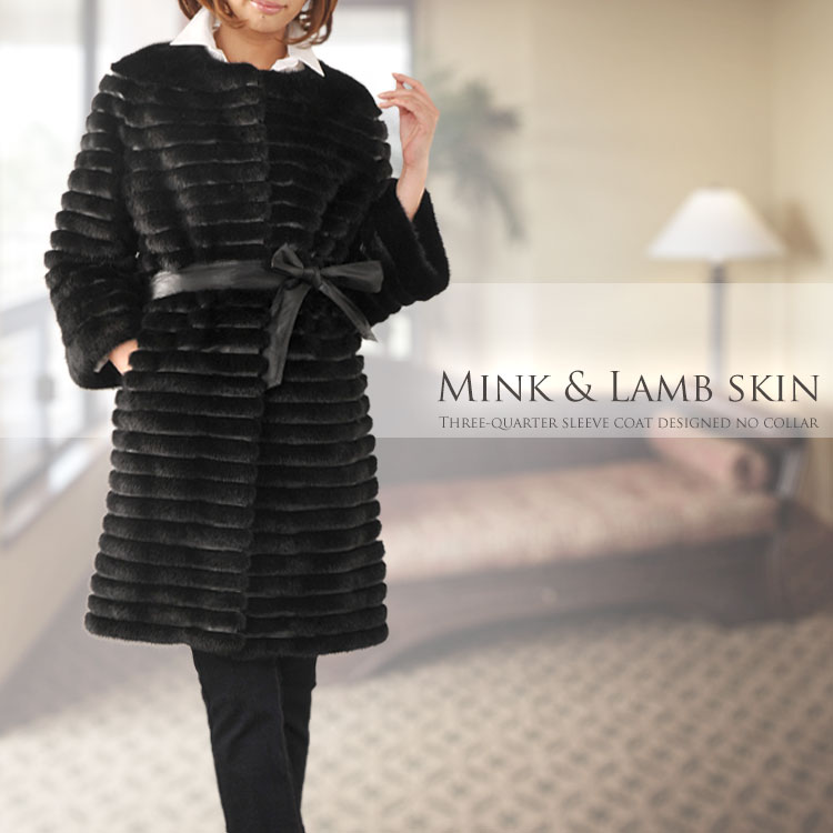 楽天市場】【40%offクーポン】KOPENHAGEN FUR ミンク ノーカラーコート