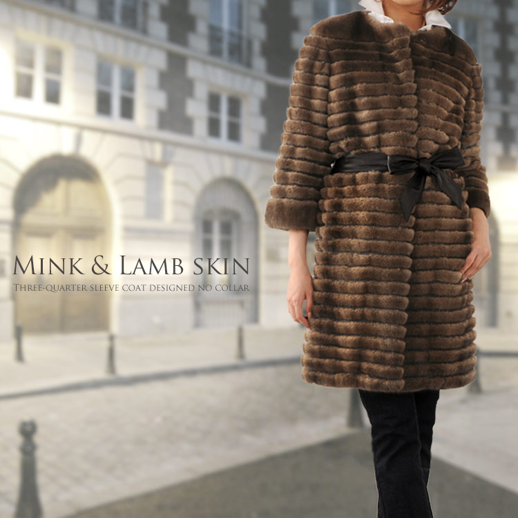 楽天市場】【期間限定価格】KOPENHAGEN FUR ミンク ノーカラーコート