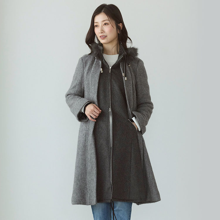 楽天市場】【4h限定20%off】コート レディース フード付き ファー付き