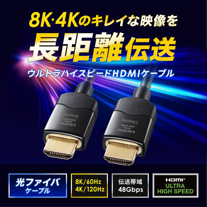 楽天市場】HDMIケーブル 10m ウルトラハイスピード Ver2.1