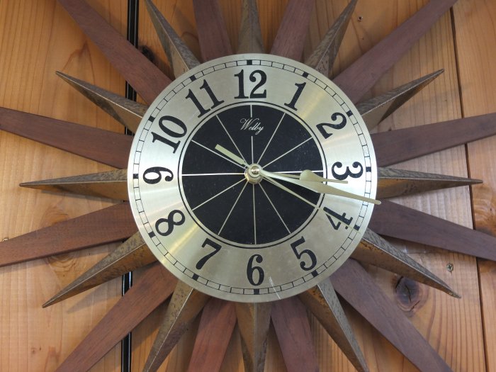 楽天市場】Vintage WELBY SUNBURST CLOCK サンバースト クロック