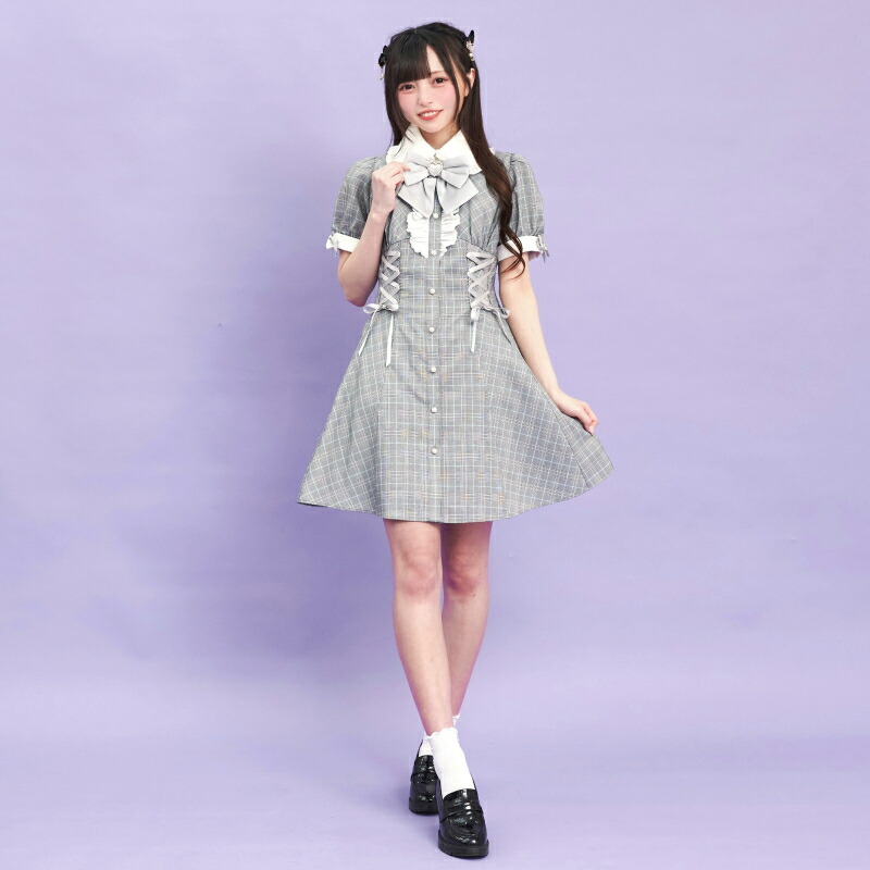 楽天市場】ウエストレースアップ半袖ワンピース5/2 12:00 販売スタート