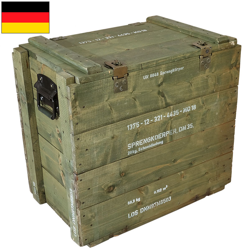 楽天市場】ドイツ軍 DM35 ウッドボックス オリーブ 65×40×60cm USED