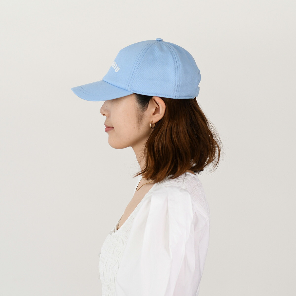 楽天市場】MIU MIU ミュウミュウ キャップ 帽子 ドリル ベースボール
