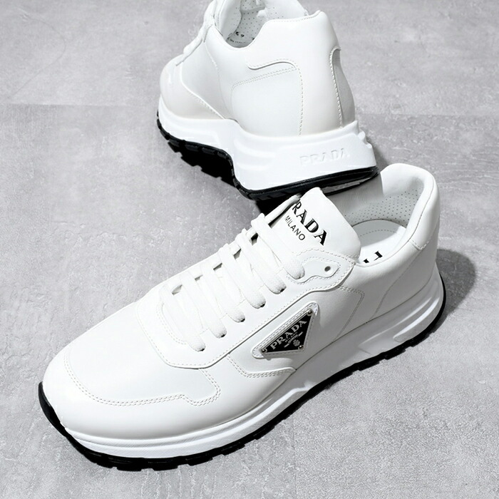 楽天市場】PRADA プラダ スニーカー PRAX ブラッシュドレザー Re-Nylon