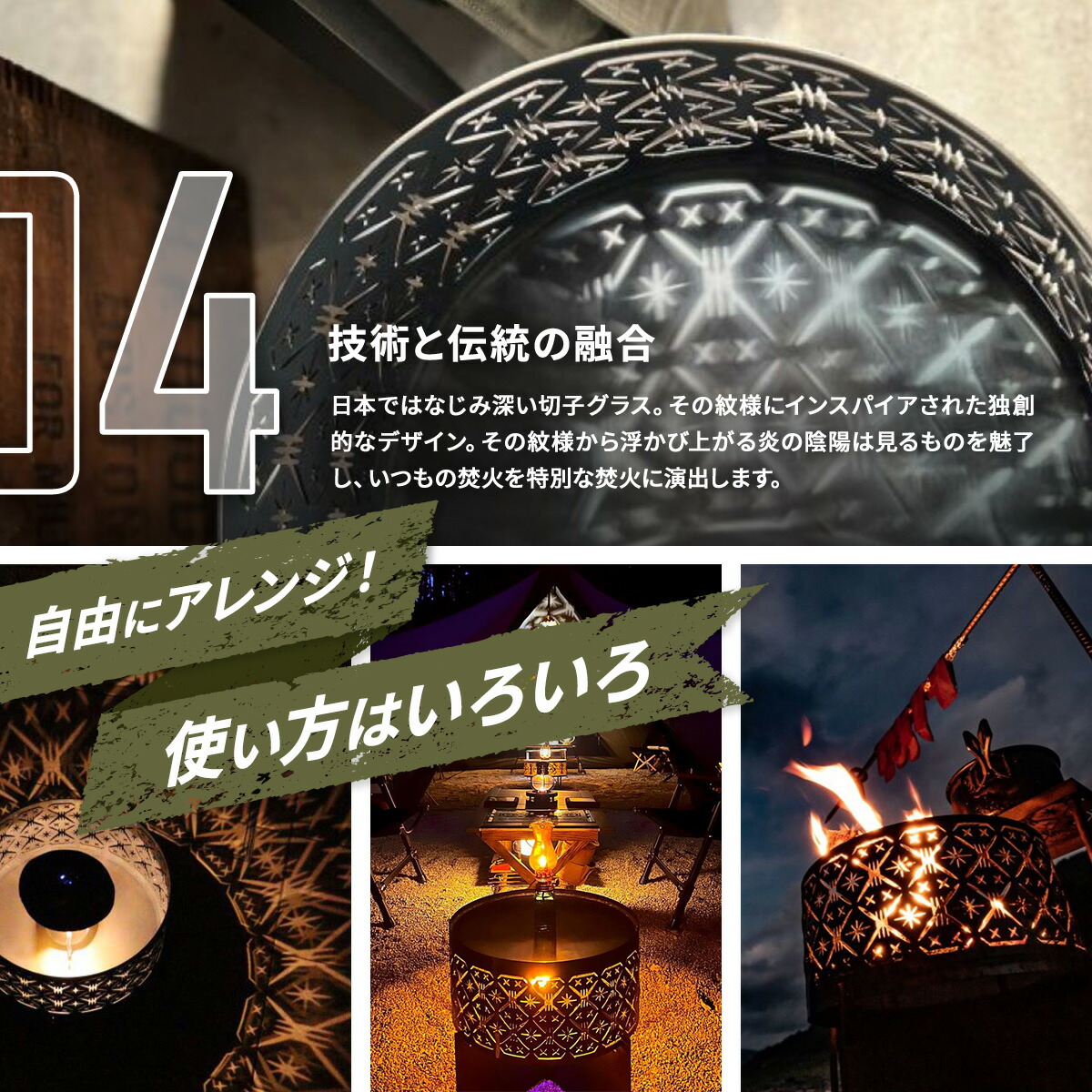 楽天市場】コンコス 焚き火台 GLASS concos φ35cm 日本製 黒皮鉄