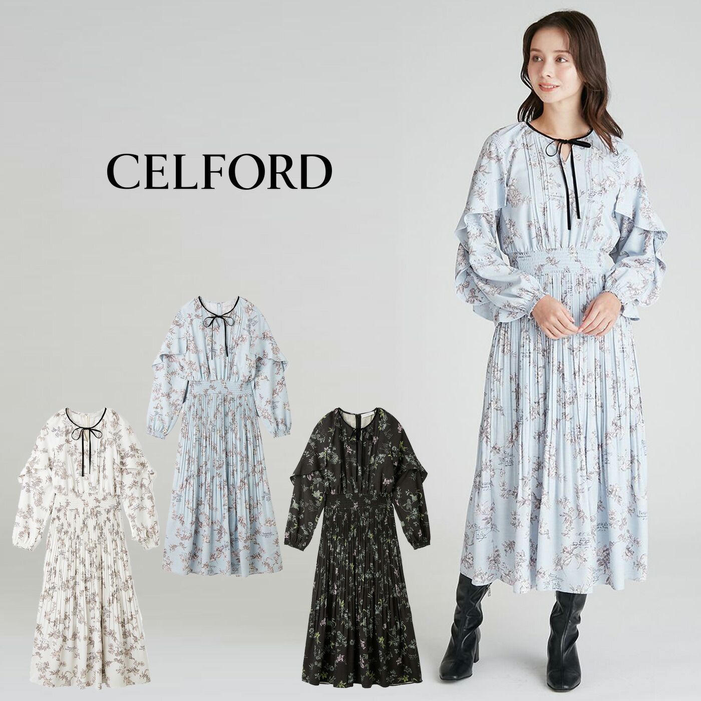 楽天市場】CELFORD セルフォード ワンピース（袖の長さ長袖）の通販