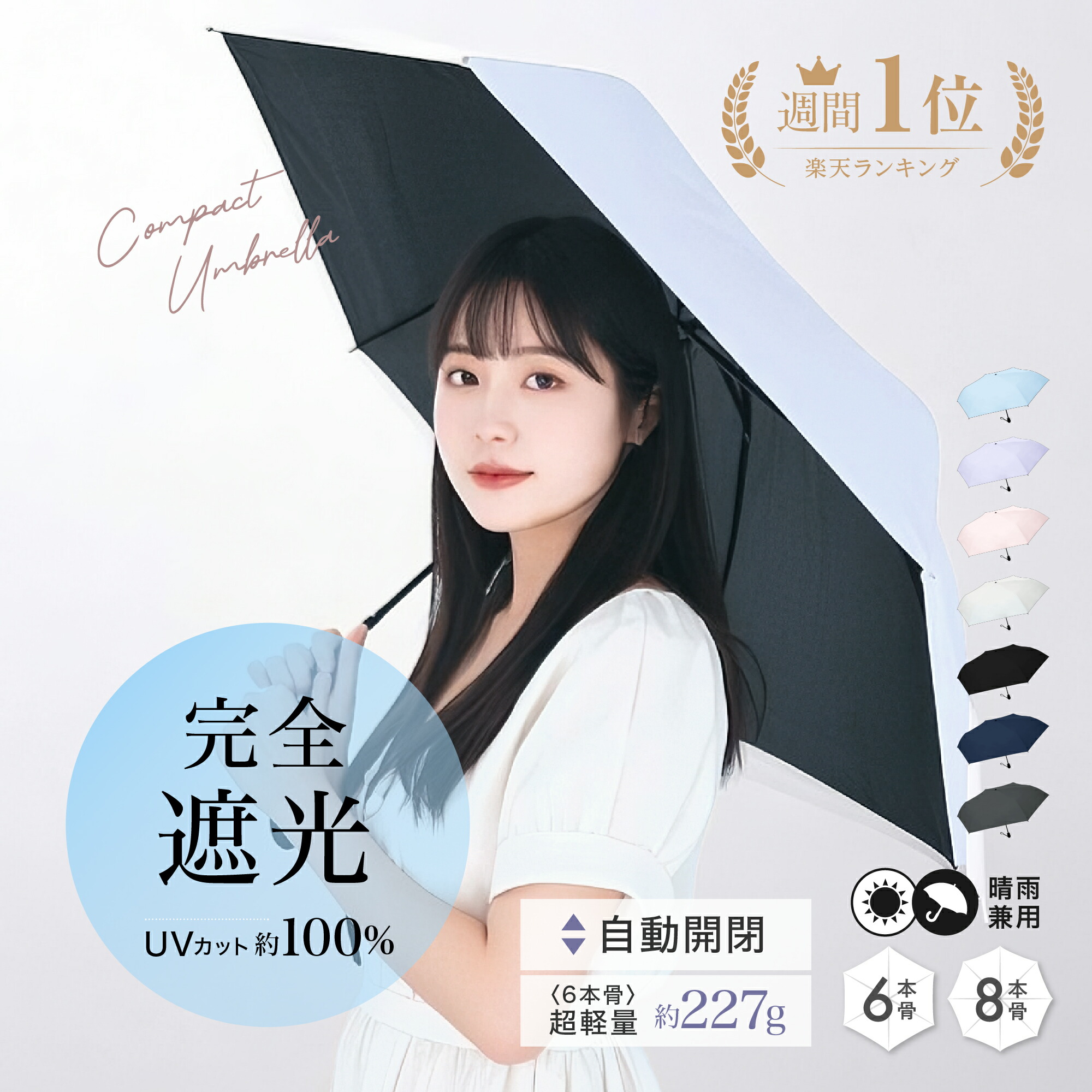 楽天市場】☆3/4 20:00~50%off!☆ 傘 日傘 折りたたみ 日傘 完全遮光